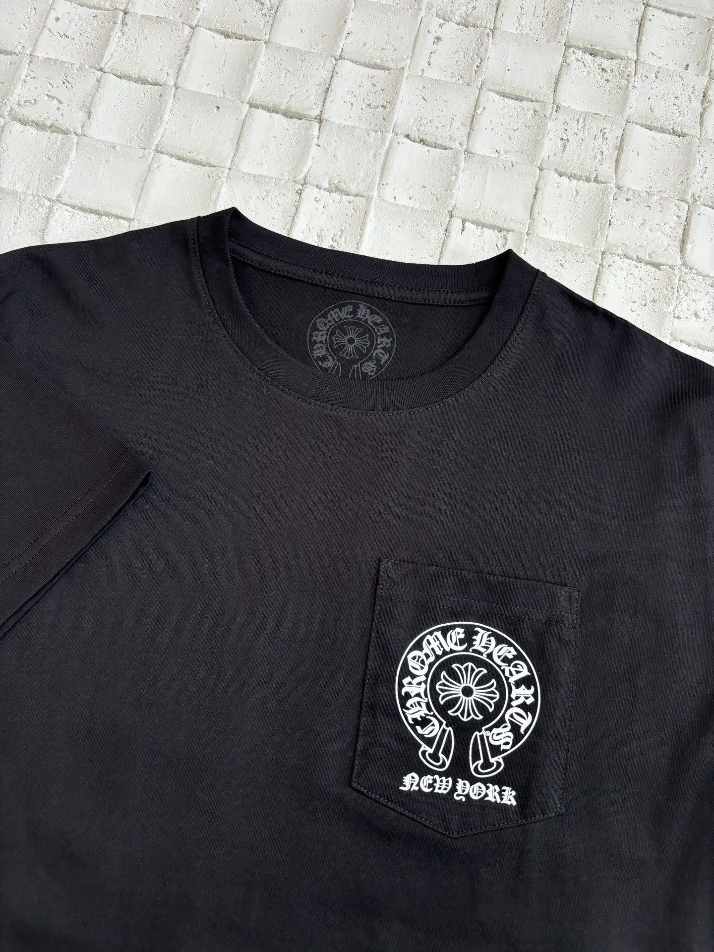 🅿️270 Chrome Heart*/Chrome Heart 25SS CH New York limited horseshoe print short-sleeved T-shirt. The fabric is made of 26-woven 200g cotton. The printing uses special imported slurry. Customized supporting accessories. Size: S/M/L